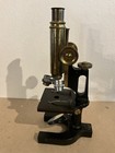 Rare Antique Bausch   Lomb Brass Iron Physician s Microscope Two Objectives