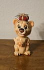 Davar Lion Pin Cushion Measuring Tape Scissor Holder Japan Sewing 1950 s 