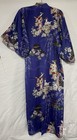 Women   s Purple Geisha Japanese Kimono Open Robe Made In Japan Sz 50 L xl Satin