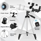 Telescope For Adults kids 70mm Aperture Astronomical Refractor-15x-150x-w remote