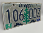Oregon License Plate 106 Ddz Tree Graphic Expired 2021  a 