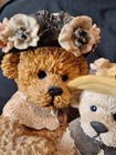 Vintage Mother Daughter Resin Teddy Bear 9 1 2  Figure  90s Young s Collection