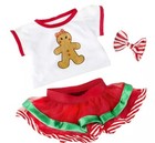 Christmas Gingerbread Outfit Teddy Bear Clothes Fit 8  To 10  Bears Brand New