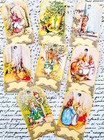 Handmade Set Of 8 Vintage Peter Rabbit Shabby Chic Ephemera Tags