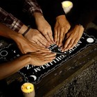 Black Ouija Wooden Board Game Spirit Hunt Planchette Accessories Games Supplies
