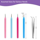 9 14pc Paper Quilling Tools Slotted Kit Colorful Rolling Needle Pen For Crafting