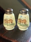 Rare Custard Glass Souvenir Salt Shaker - High School Liberal Kansas 3  Glowing
