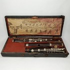 Antique 1920s Cg Conn Brown Wood Clarinet With Coffin Style Case New Arrival