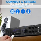 Pyle 5 Channel Audio Amplifier Built-in Bluetooth Wireless Audio Streaming
