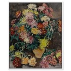 Louis Valtat Dahlias Canvas Maximalist Floral 21l  X 17w  White Frame Floating
