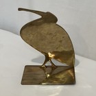Vintage Rare Mcm Brass Dolbi Cashier Pelican Bird Book End Art Deco