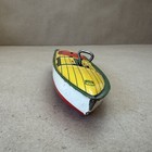 Antique Tin Wind Up J Chein Speed Boat With Out Driver  Doesn   t Work  Vintage