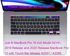 Russian Language Silicone Keyboard Cover Skin Compatible With 2020 2019 Macbook