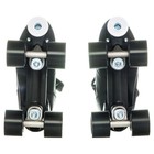 Men s Deluxe Quad Roller Skates Black Classic Rink Skate  Sizes 5-13