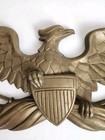 Vintage Sexton Usa Patriotic American Eagle Metal Wall Plaque Shield Flags 27  