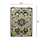 Stained Glass Tiffany Style Victorian Design Hanging Window Panel Suncatcher
