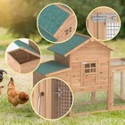 80  Chicken Coop Wooden Hen House Pet Hutch Poultry Cage Outdoor W nest Box ramp