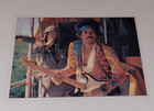 1975 Jimi Hendrix Pop Stars Mini Poster Card Figurine Panini Italy In Top Loader