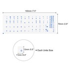 Korean Keyboard Stickers Transparent Background W Blue Lettering 2pcs