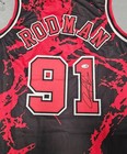 Dennis Rodman Custom Signed Jersey  91 Nba Basketball Chicago Bulls Jsa Coa     