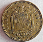 1953  56   Spain Peseta - Rare Great Coin - Free Ship - Spain Bin  c-19