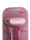 Assured Five Blade Pivoting Head Non-slip Handle Razor