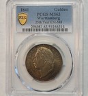 Wurttemberg 1841 Silver 1 Gulden  Germany Rare One Year Type Pcgs Ms63 Slb-wdbt