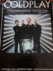 Poster Music Coldplay 2005 Twisted Logic Tour France  31 1 2  X 46 1 2   Mint