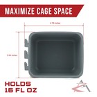 24-pack - Gray Cage Cups For Feed   Water For Poultry  Ducks  Birds  Hamsters