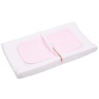2-pack Microfiber Soft Changing Pad Covers With Safety Belt Holes White   Pink