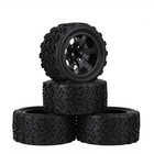 4pcs Tires Car Wheels Rim 12mm Hex For 1 10 Rc Car Himoto Trekker hobao absima