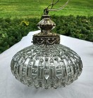 Swag Mcm Glass Globe Large Hanging Light Plug In Lamp Mid Century Vintage