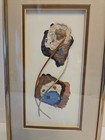 Will J  Fang Signed Mixed Media Abstract Art Handmade Paper Framed 10 5 