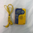 Tozai Sport All Weather Am fm Stereo Portable Pocket Radio Yellow Blue Works