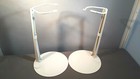 Doll Stands White Metal Set Of 2 For 20-30 Inch Slim Waist Dolls   Bears 3201 