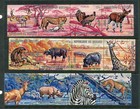 Burundi  355-360  C146-148 Animal Strips Short Set  mint Never Hinged 