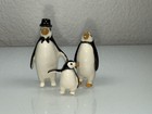 Retired Hagen Renaker Papa  Mama  And Baby Family Penguin Set Minis