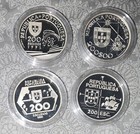 1991-1992 Portugal Golden Era Of Portuguese Discovery Silver 4 Coin Proof Set