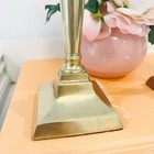 Antique Georgian Solid Brass Candlesticks Pair Of 2 Vtg Victorian Candle Holders