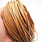 3mm Flat Cow Real Leather High Quality Finding Cord String Lace Rope   Natural