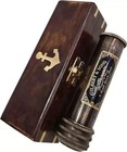 Antique Vintage Brass Kaleidoscope With Case Maritime Collectible Children Gift
