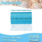 Tulle Fabric Rolls 6  By 50 Yards Fabric Spool Tulle For Diy  Lake Blue