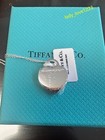 Tiiffany Co Sterling Silver Black Heart Pendant Necklace 16in