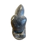 1970s Inuit Eskimo Stone Carved Hunter Sculpture Signed Illegibly    