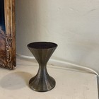 Mid Century Modern Brass Candle Holder Atomic Pedestal Vintage Mcm Decor