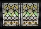 Pretty Abstract Large Old English Leaded Stained Glass Window 30 x 20 3 4 