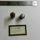 Vtg Brass Waterproof Miner Safety Match Case Striketop Quincy Mine Handcok Mi