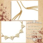 Sequin Head Chain Gold Leaf Boho Headpiece Jewelry Rhinestone Gold Heart