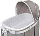 New In Unopened Box  Badger Oval Baby Bassinet  Gray