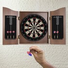Brown Wall-mounted Wooden Dartboard W  Cabinet   Dart Boards Set For Adults